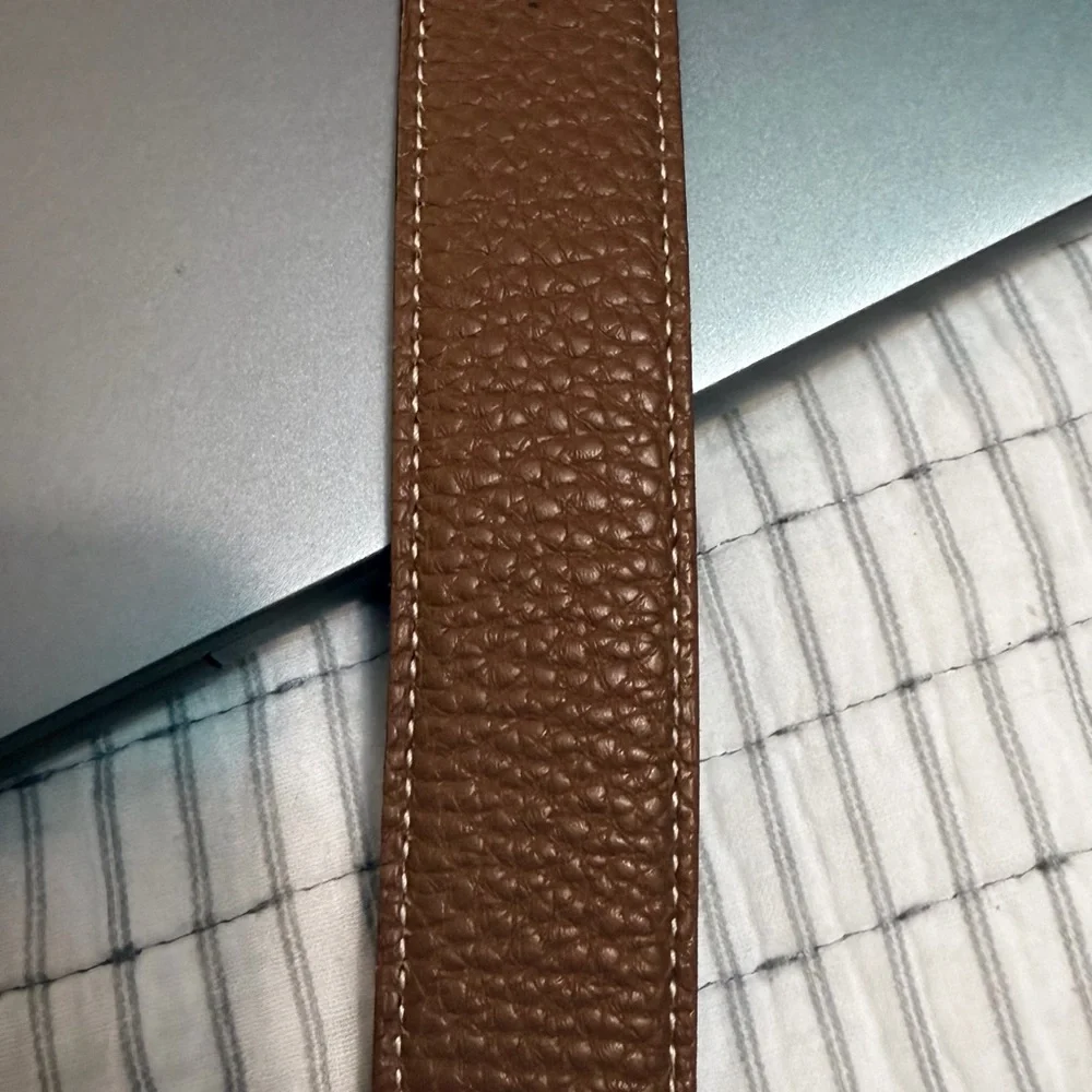 Hermes Reversible Black and Tan Leather Belt Strap